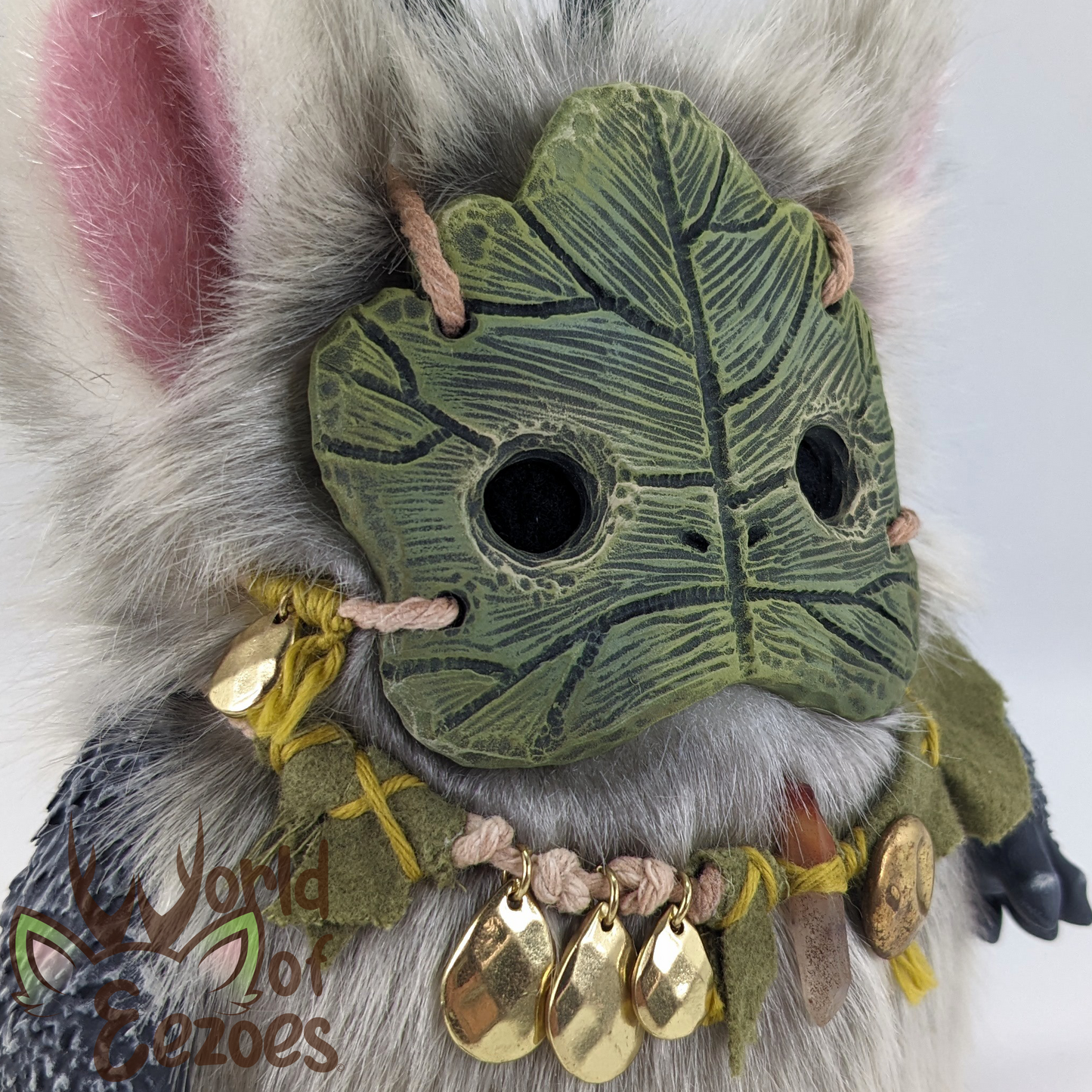 Grey Leaf Baby Eezoe Art Doll OOAK by KidCitizen