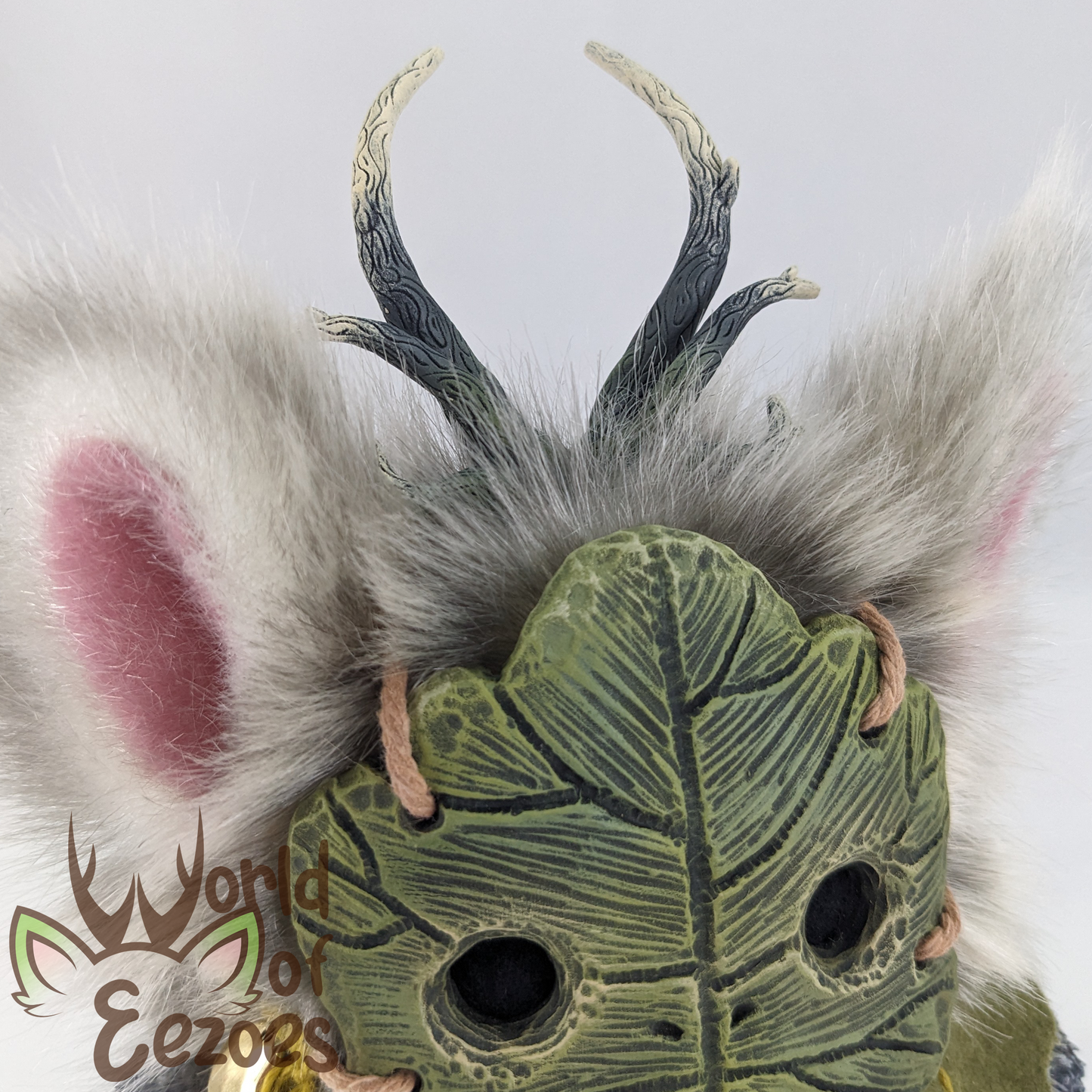 Grey Leaf Baby Eezoe Art Doll OOAK by KidCitizen