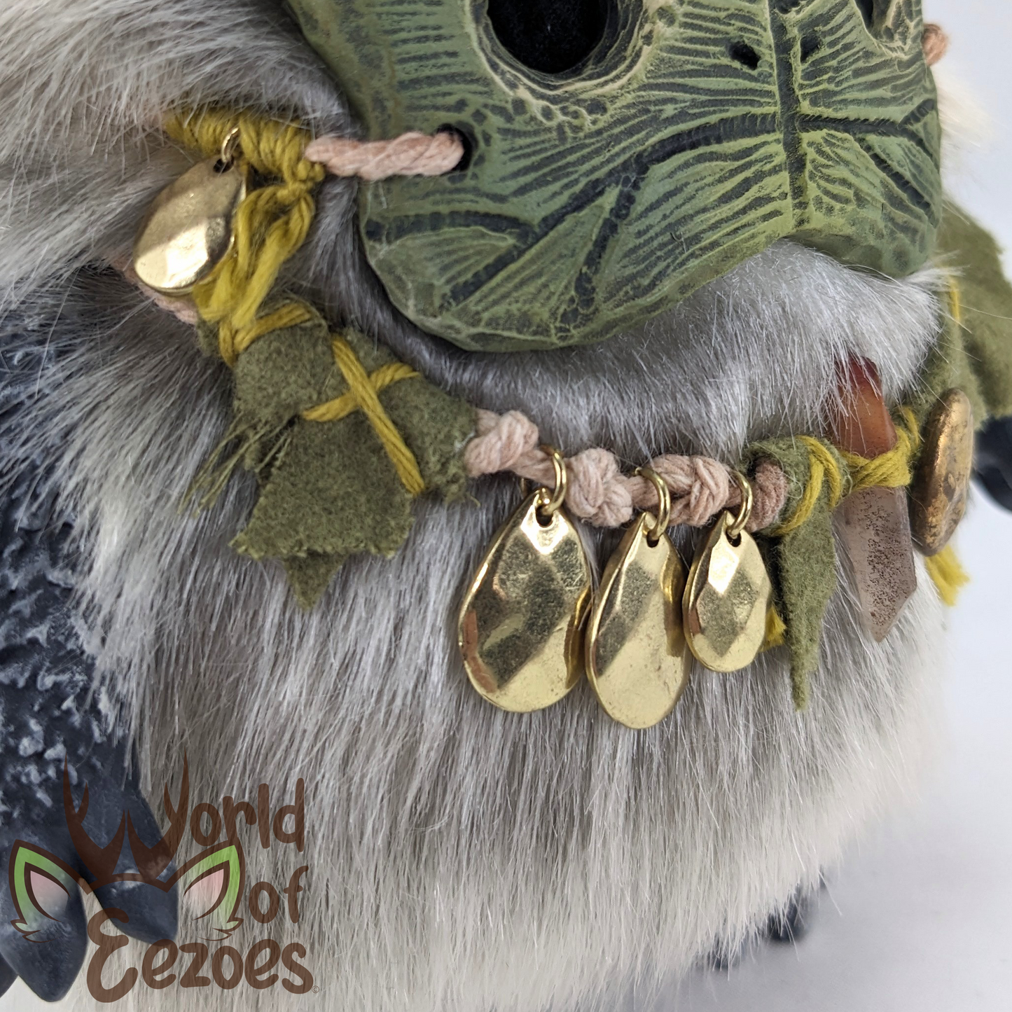 Grey Leaf Baby Eezoe Art Doll OOAK by KidCitizen
