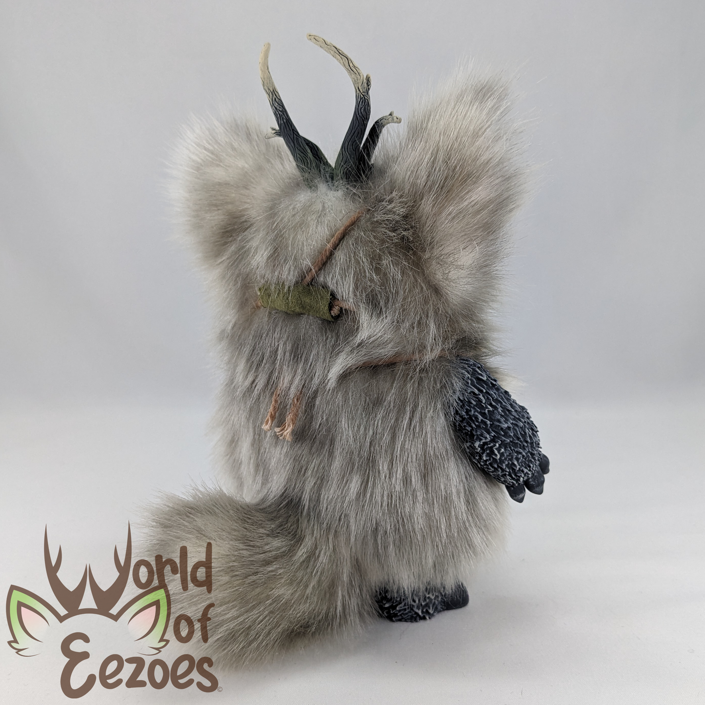 Grey Leaf Baby Eezoe Art Doll OOAK by KidCitizen