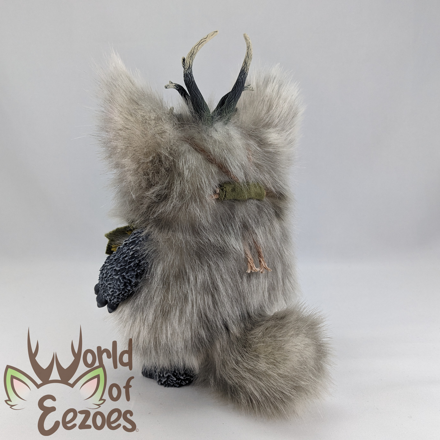 Grey Leaf Baby Eezoe Art Doll OOAK by KidCitizen
