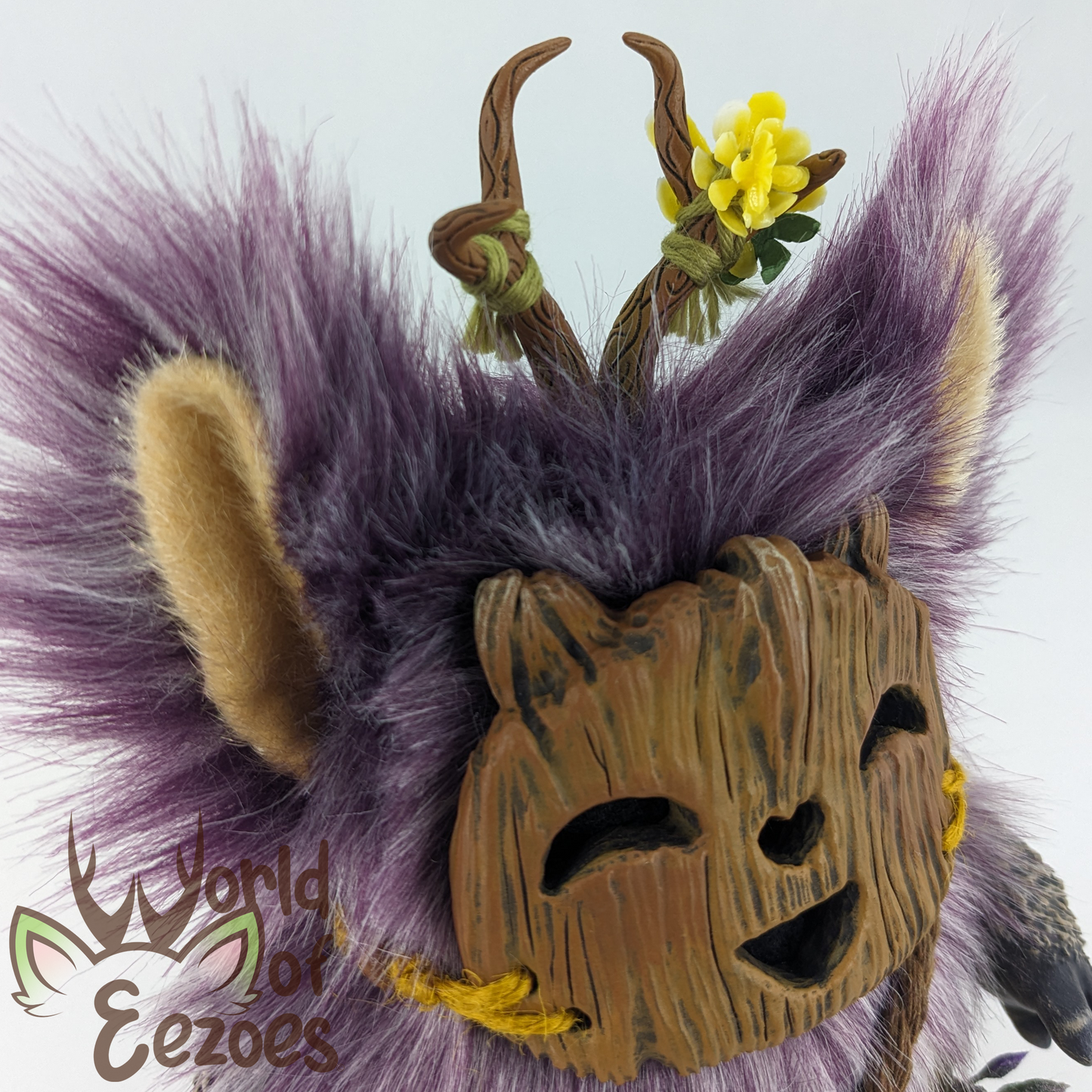 Purple Flower Eezoe Art Doll OOAK by KidCitizen