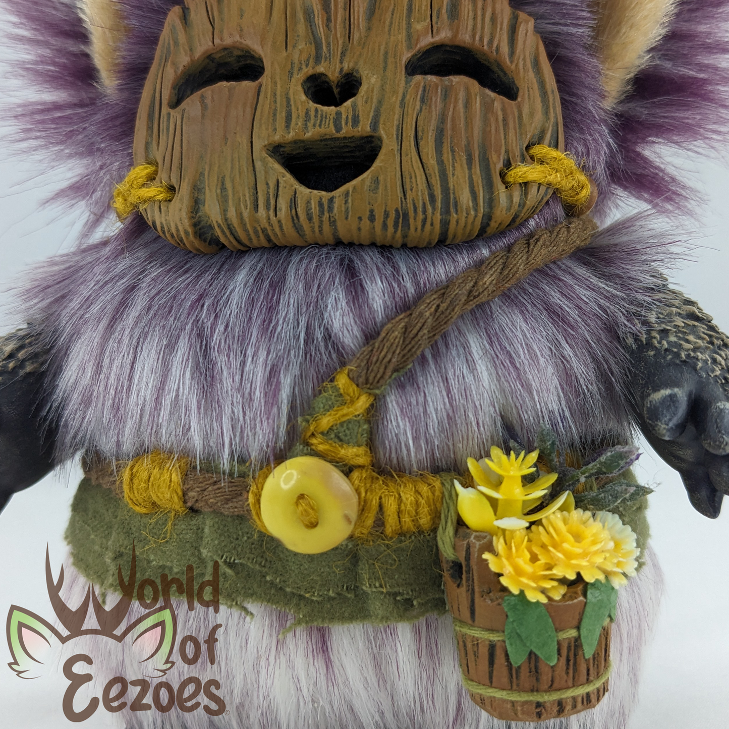 Purple Flower Eezoe Art Doll OOAK by KidCitizen
