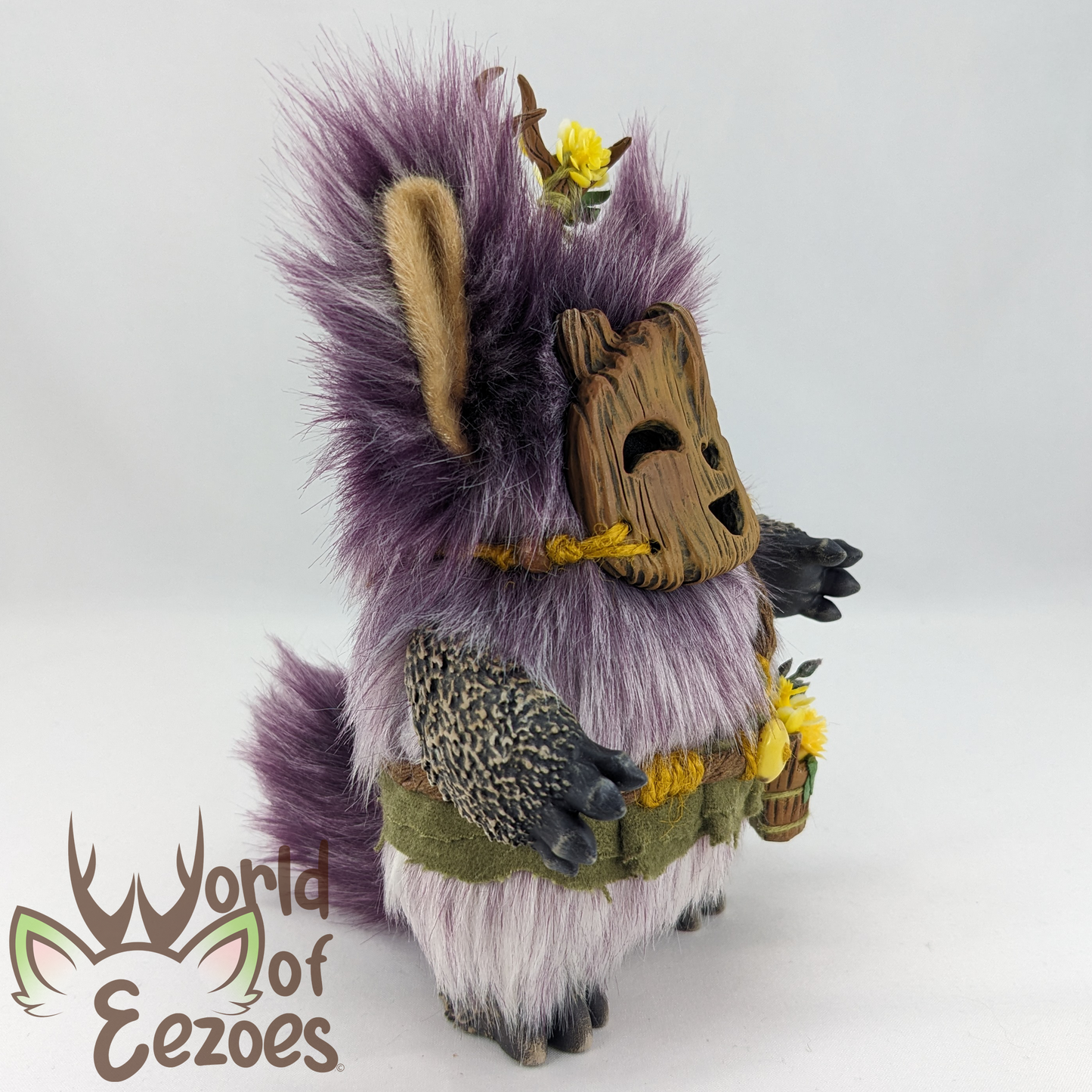 Purple Flower Eezoe Art Doll OOAK by KidCitizen