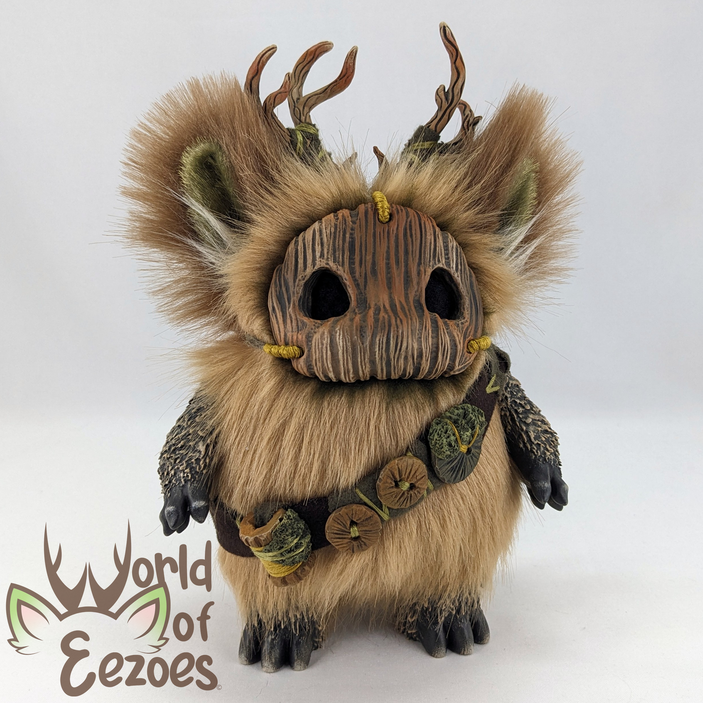 Brown Button Eezoe Art Doll OOAK by KidCitizen