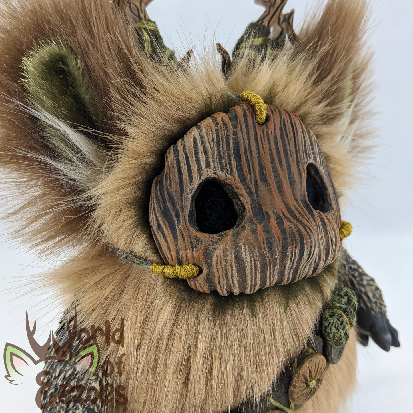 Brown Button Eezoe Art Doll OOAK by KidCitizen