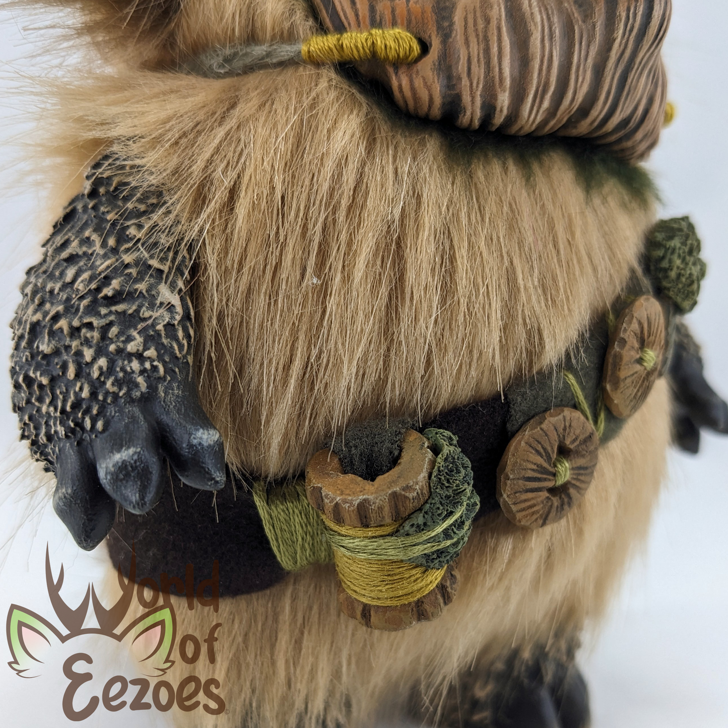 Brown Button Eezoe Art Doll OOAK by KidCitizen