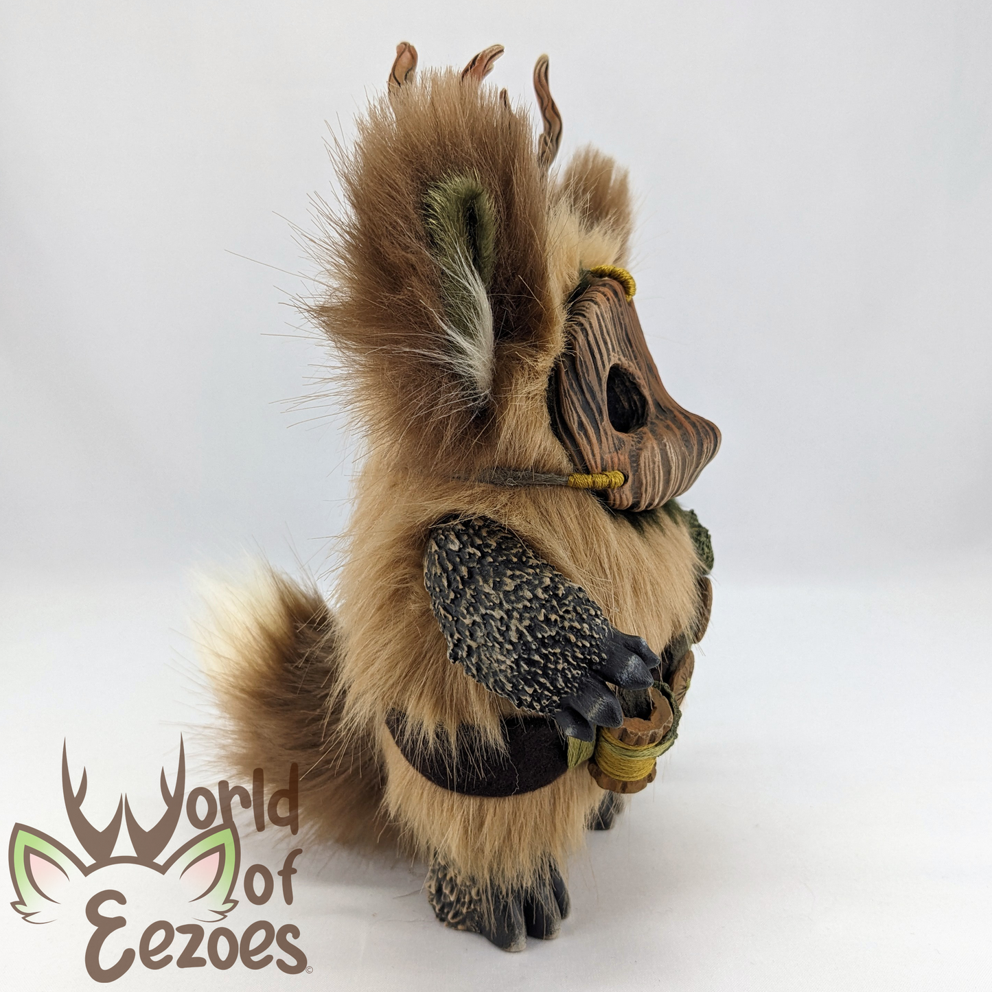 Brown Button Eezoe Art Doll OOAK by KidCitizen