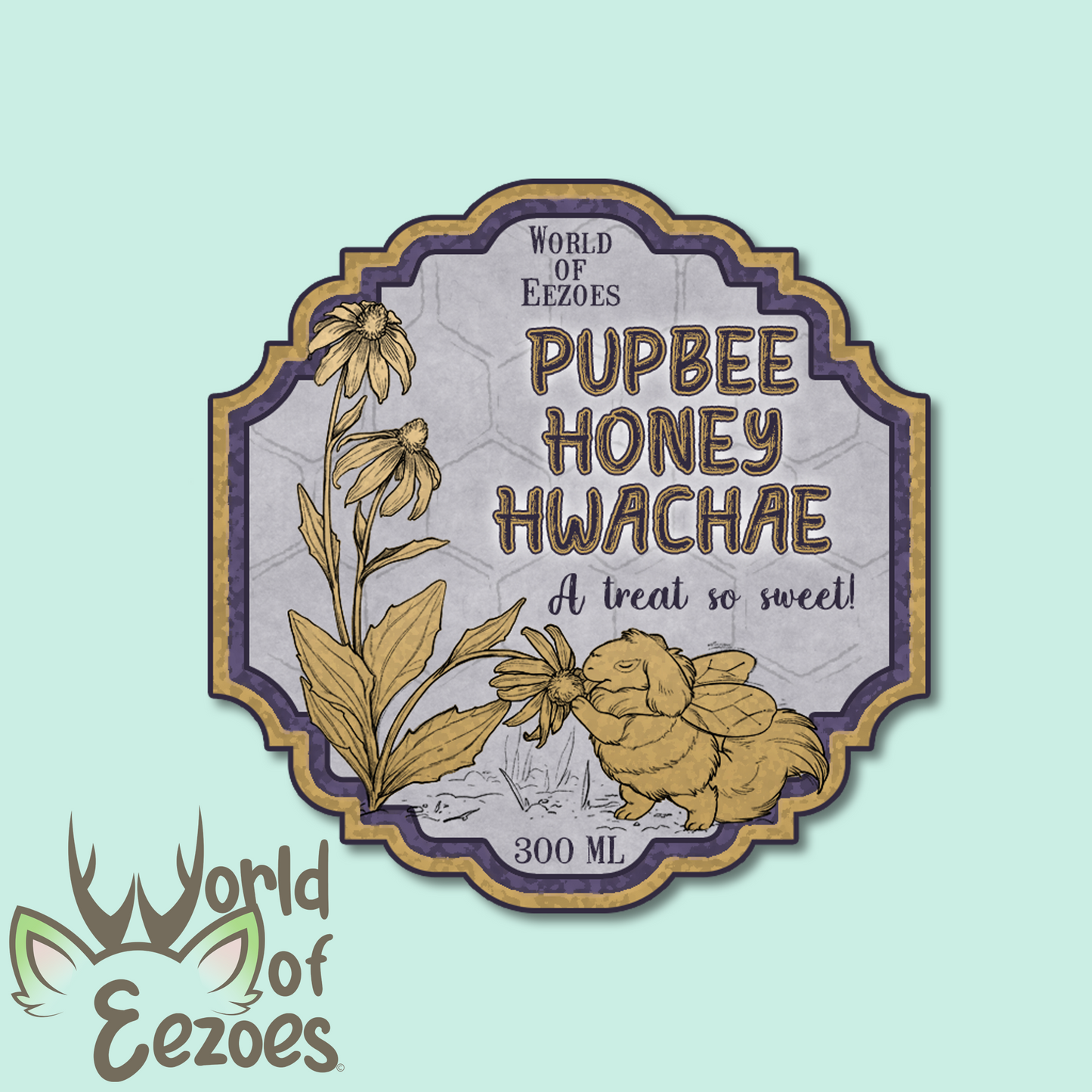 Argyle Apothecary Series VINYL STICKER Pupbee Honey Hwachae