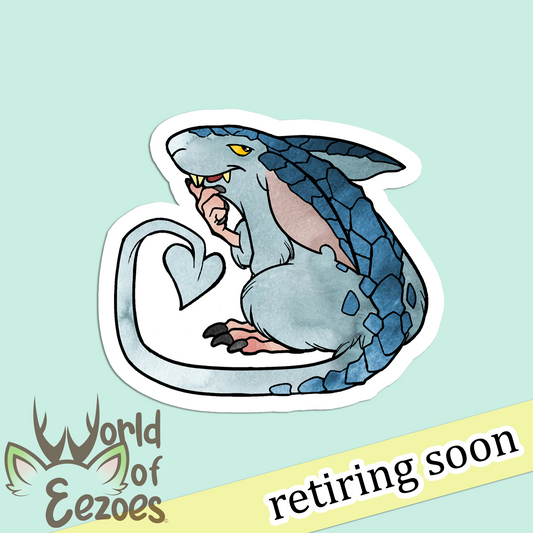 VINYL STICKER Blue Devling - Retiring Soon