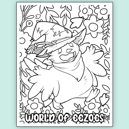 Carecrow Colouring Page FREE Digital Download