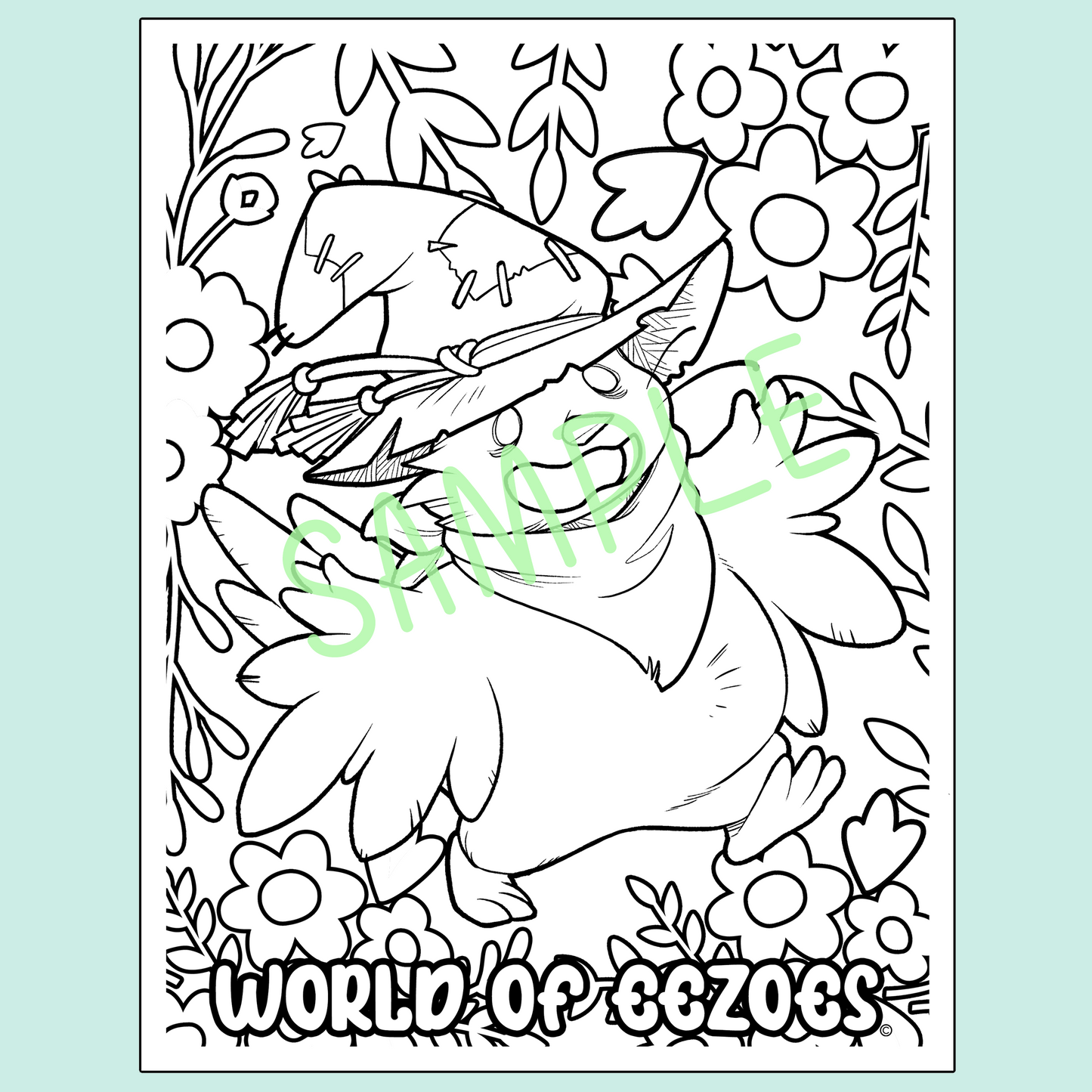 Carecrow Colouring Page FREE Digital Download