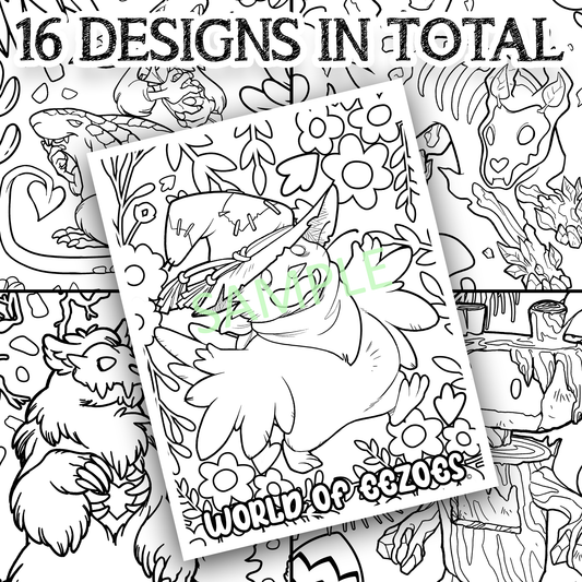 World of Eezoes Colouring Pages Package FREE Digital Download