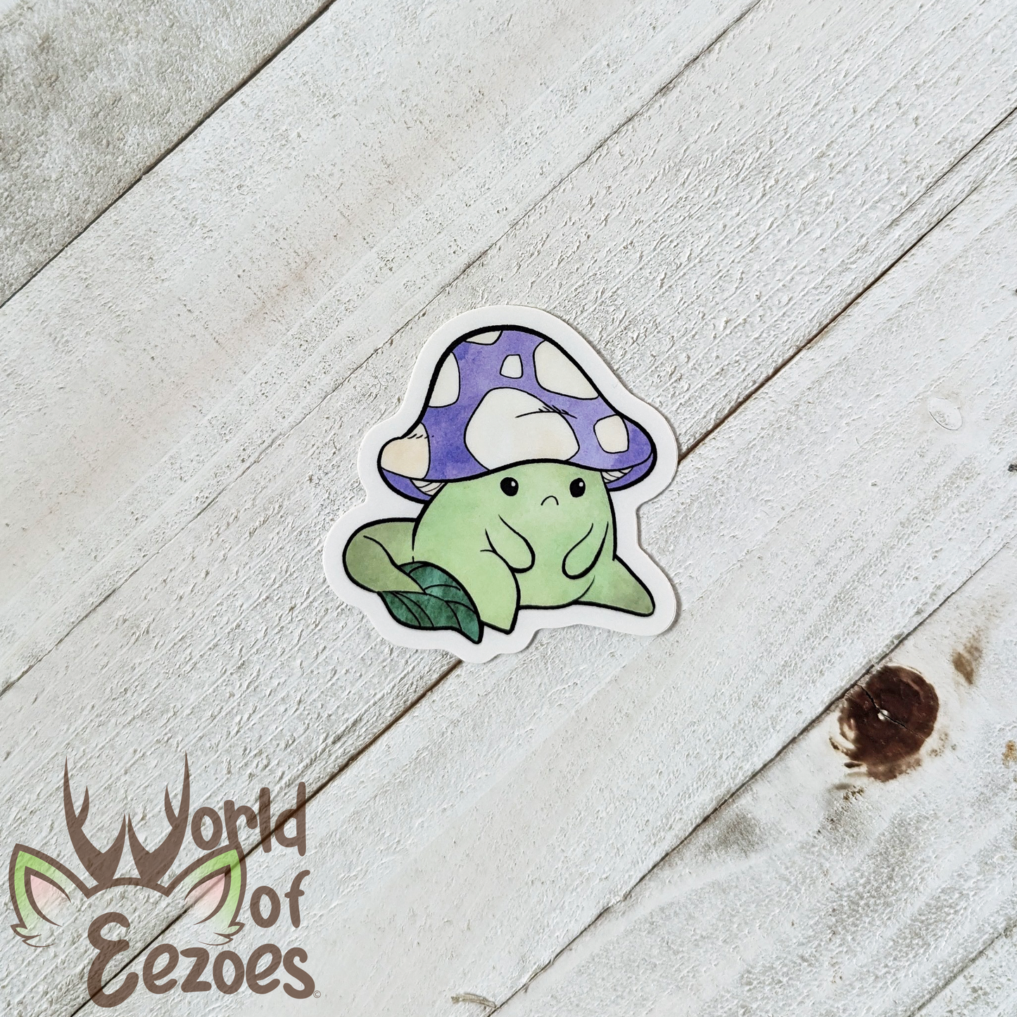 VINYL STICKER Green Grumpshroom