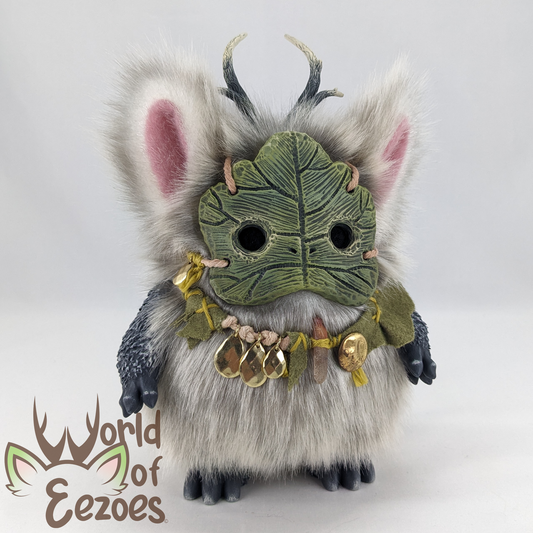 Grey Leaf Baby Eezoe Art Doll OOAK by KidCitizen