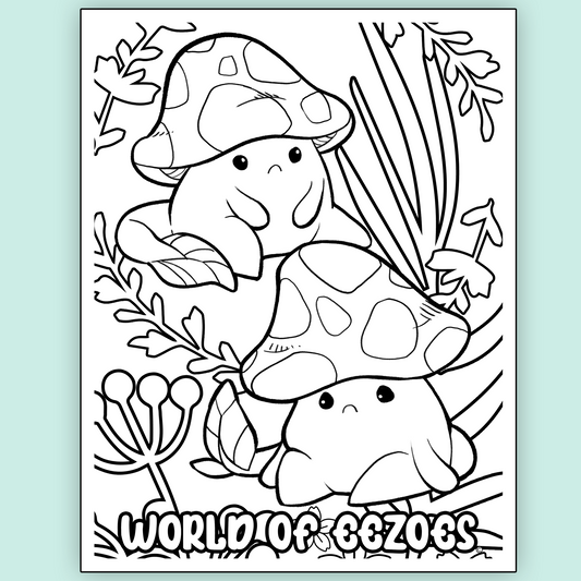 Grumpshroom Colouring Page FREE Digital Download