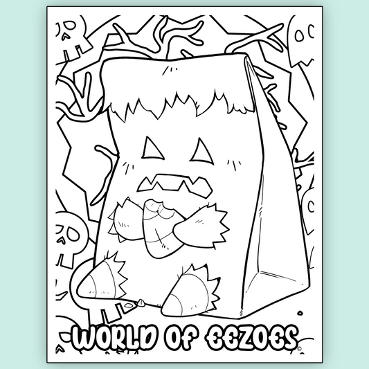 Halloween Timour Spirit Colouring Page FREE Digital Download