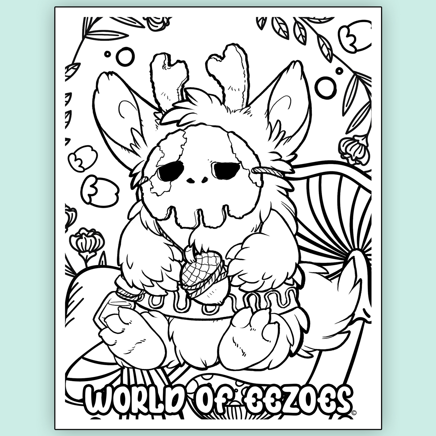 Ochre Eezoe Colouring Page FREE Digital Download