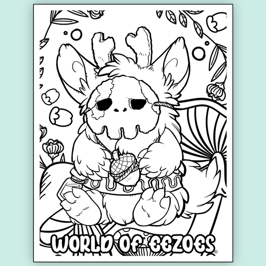 Ochre Eezoe Colouring Page FREE Digital Download