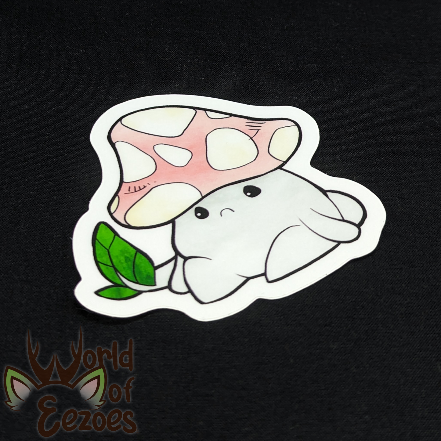 VINYL STICKER White Grumpshroom