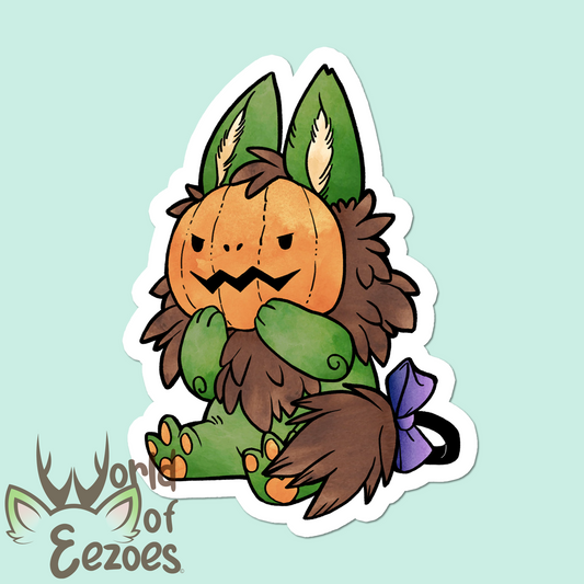 VINYL STICKER Pumpkin Imp