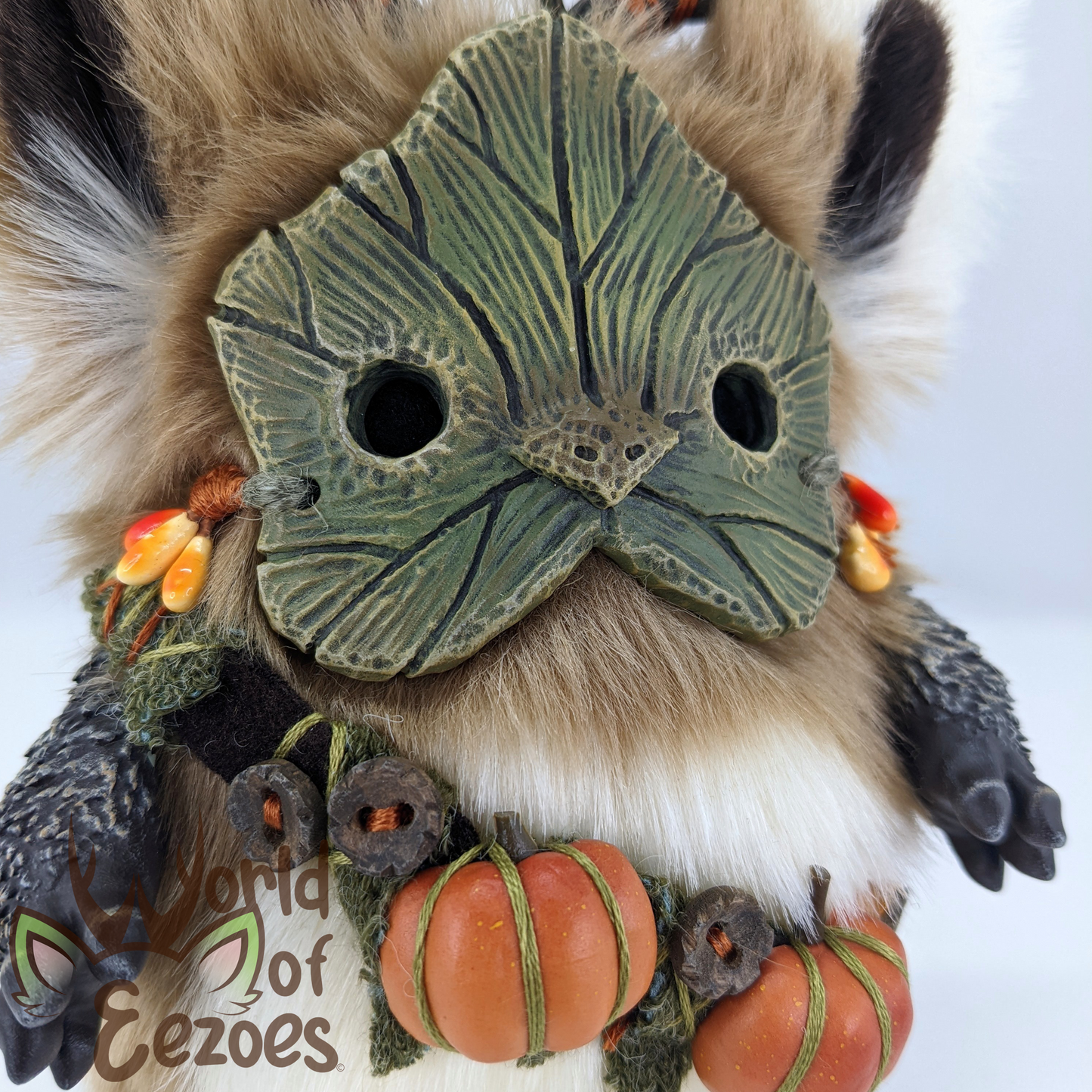 Pumpkin Leaf Eezoe Art Doll OOAK by KidCitizen