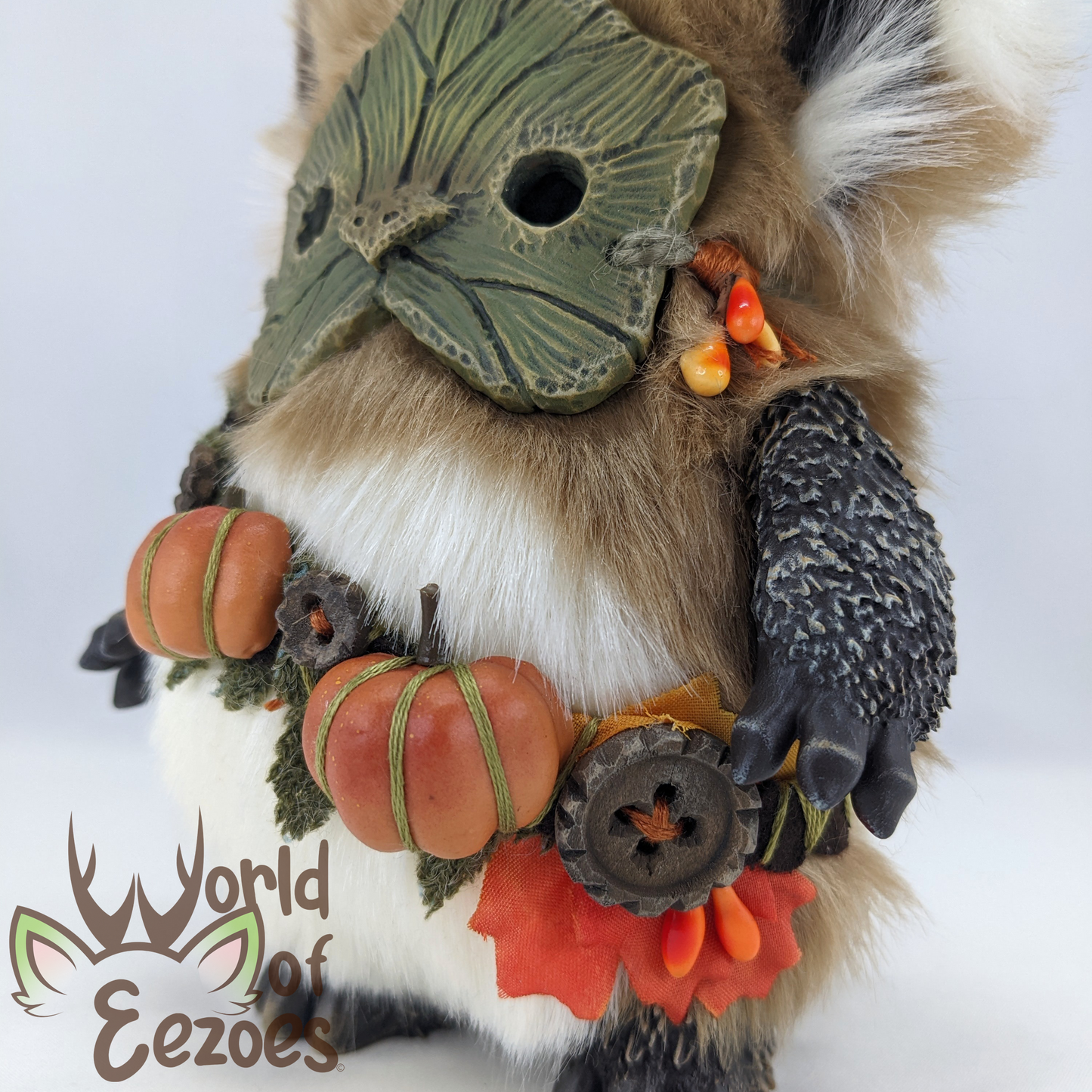 Pumpkin Leaf Eezoe Art Doll OOAK by KidCitizen