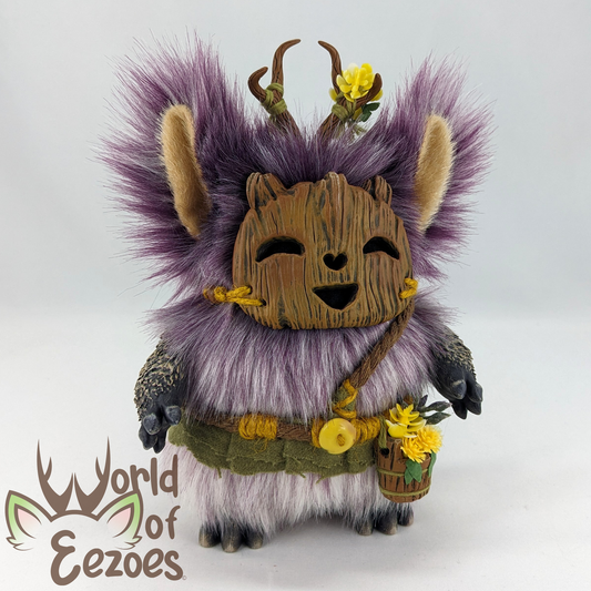 Purple Flower Eezoe Art Doll OOAK by KidCitizen