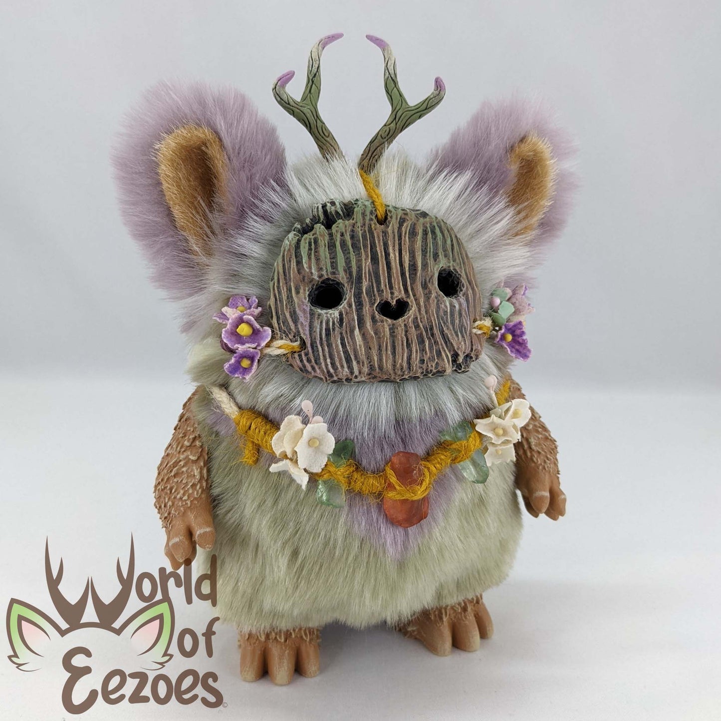 Green Purple Eezoe Art Doll OOAK by KidCitizen