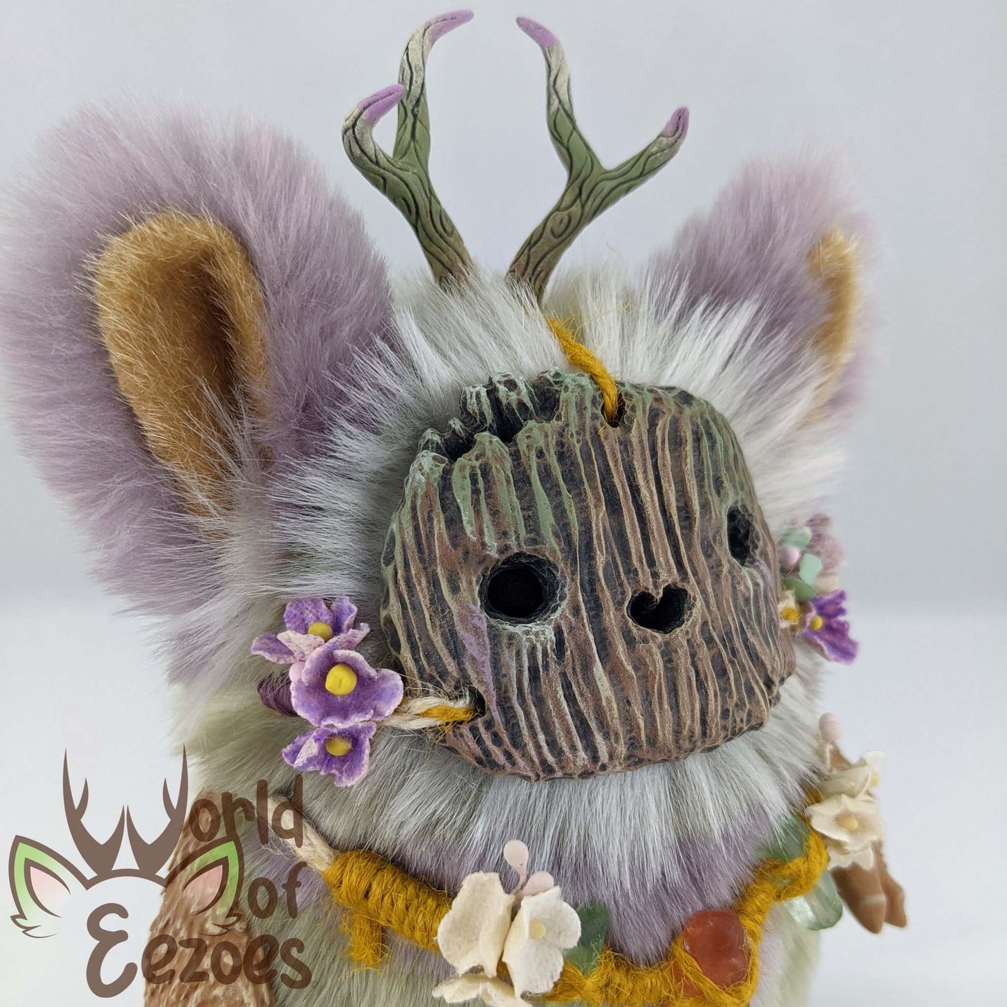 Green Purple Eezoe Art Doll OOAK by KidCitizen