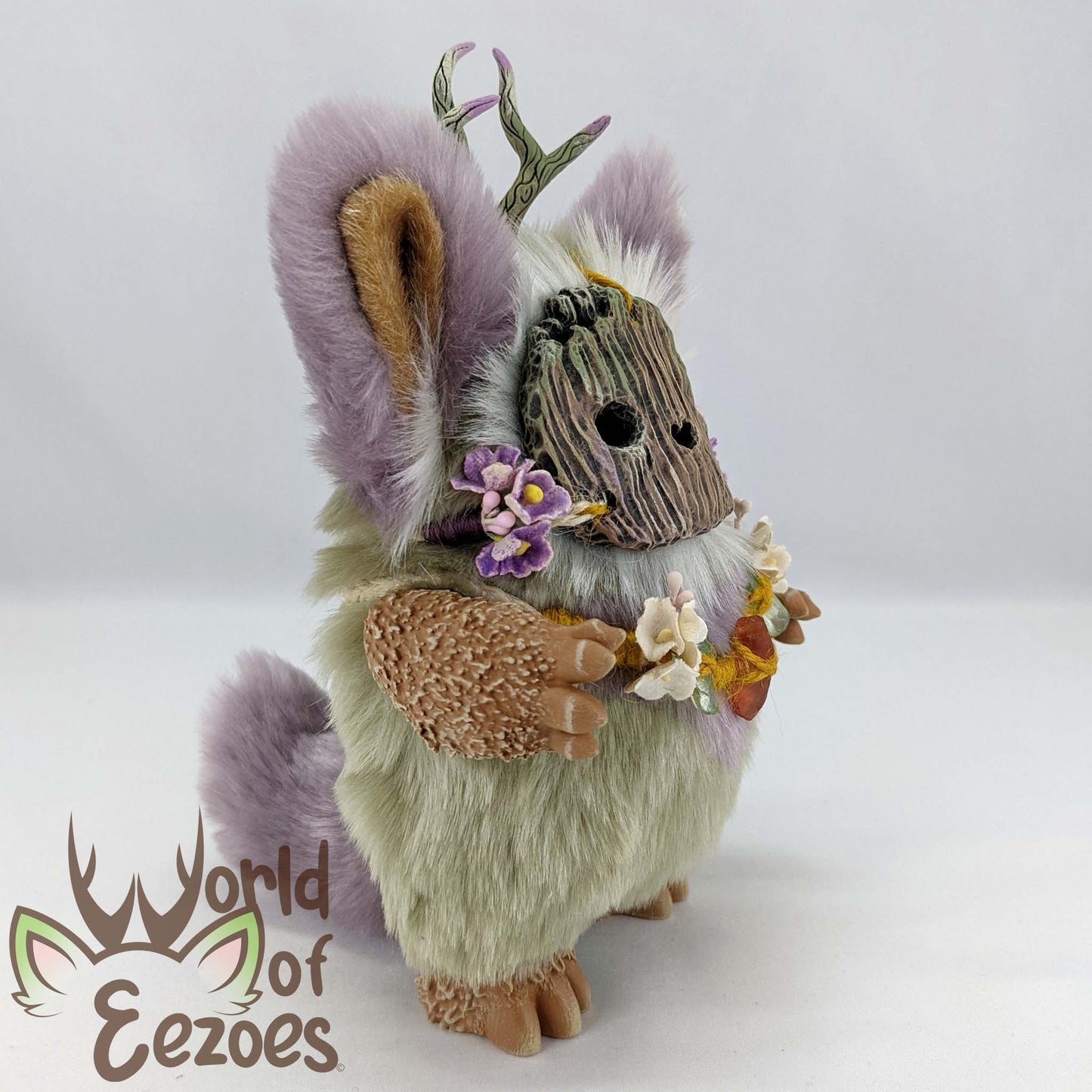 Green Purple Eezoe Art Doll OOAK by KidCitizen