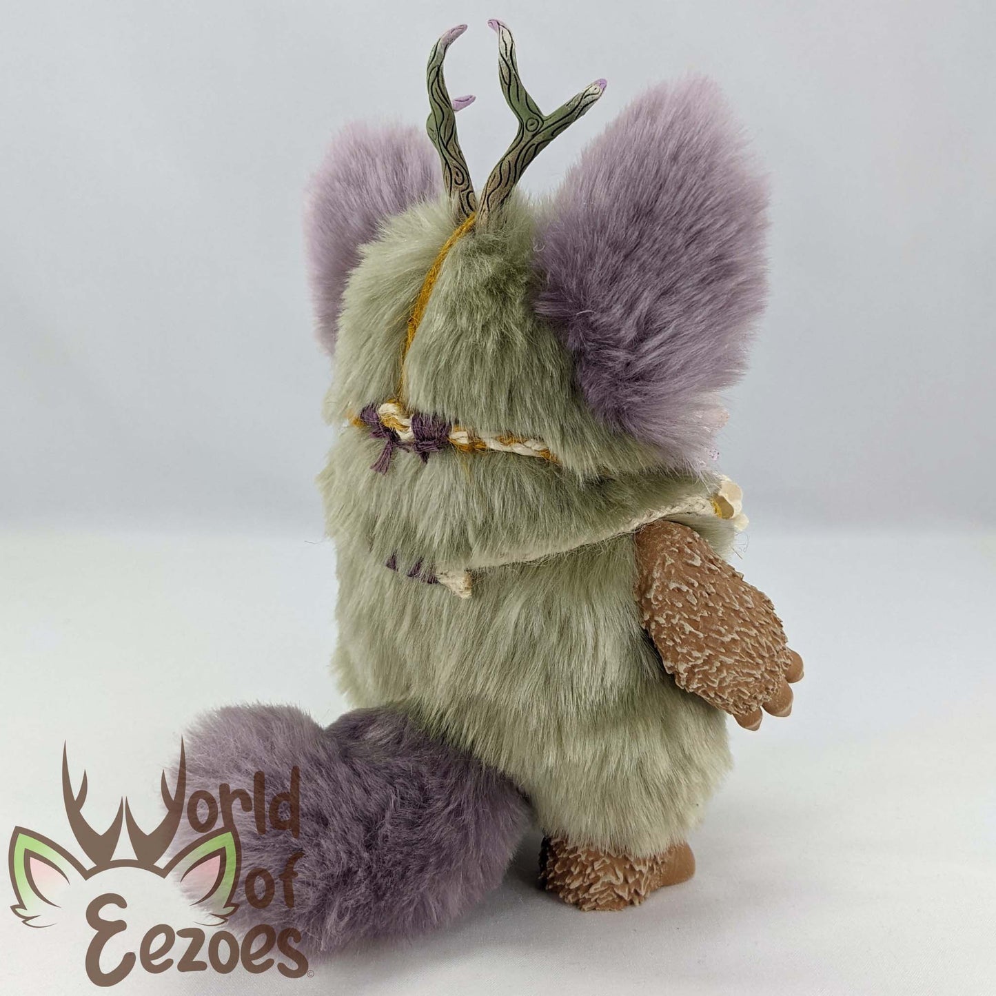 Green Purple Eezoe Art Doll OOAK by KidCitizen