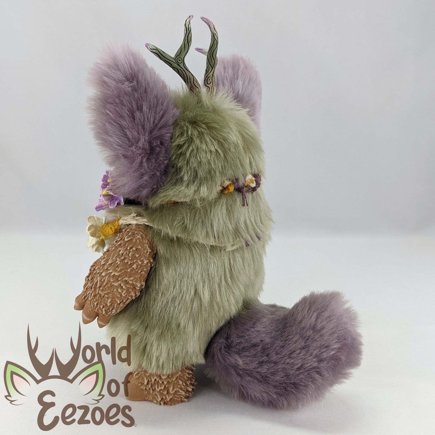 Green Purple Eezoe Art Doll OOAK by KidCitizen