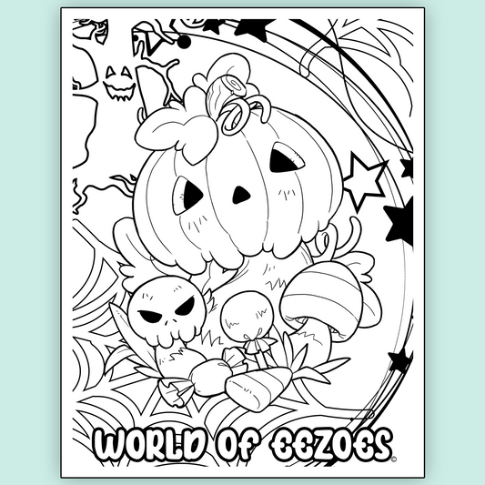 Shroompkin Colouring Page FREE Digital Download