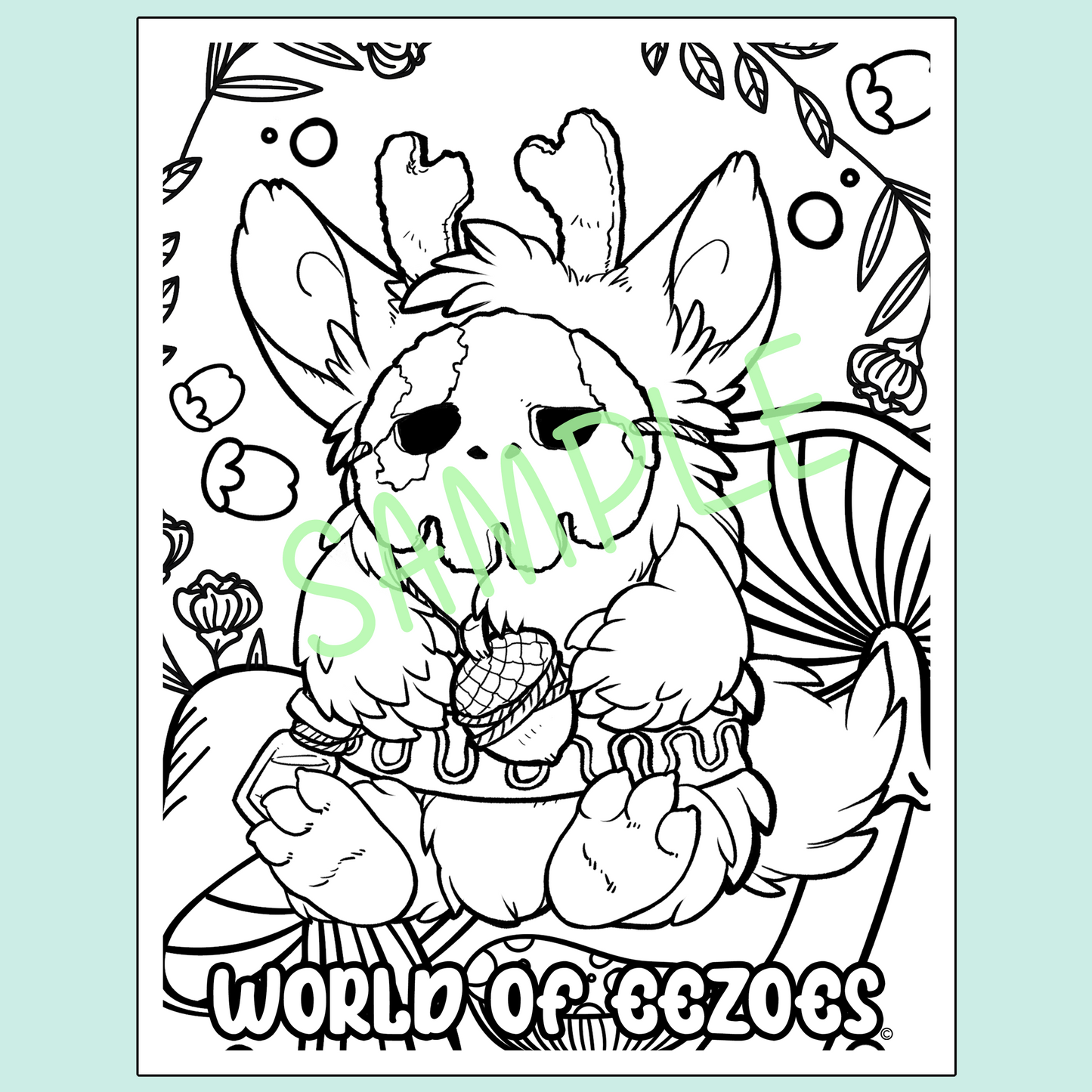 Ochre Eezoe Colouring Page FREE Digital Download