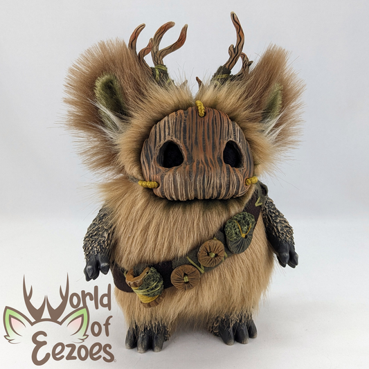 Brown Button Eezoe Art Doll OOAK by KidCitizen