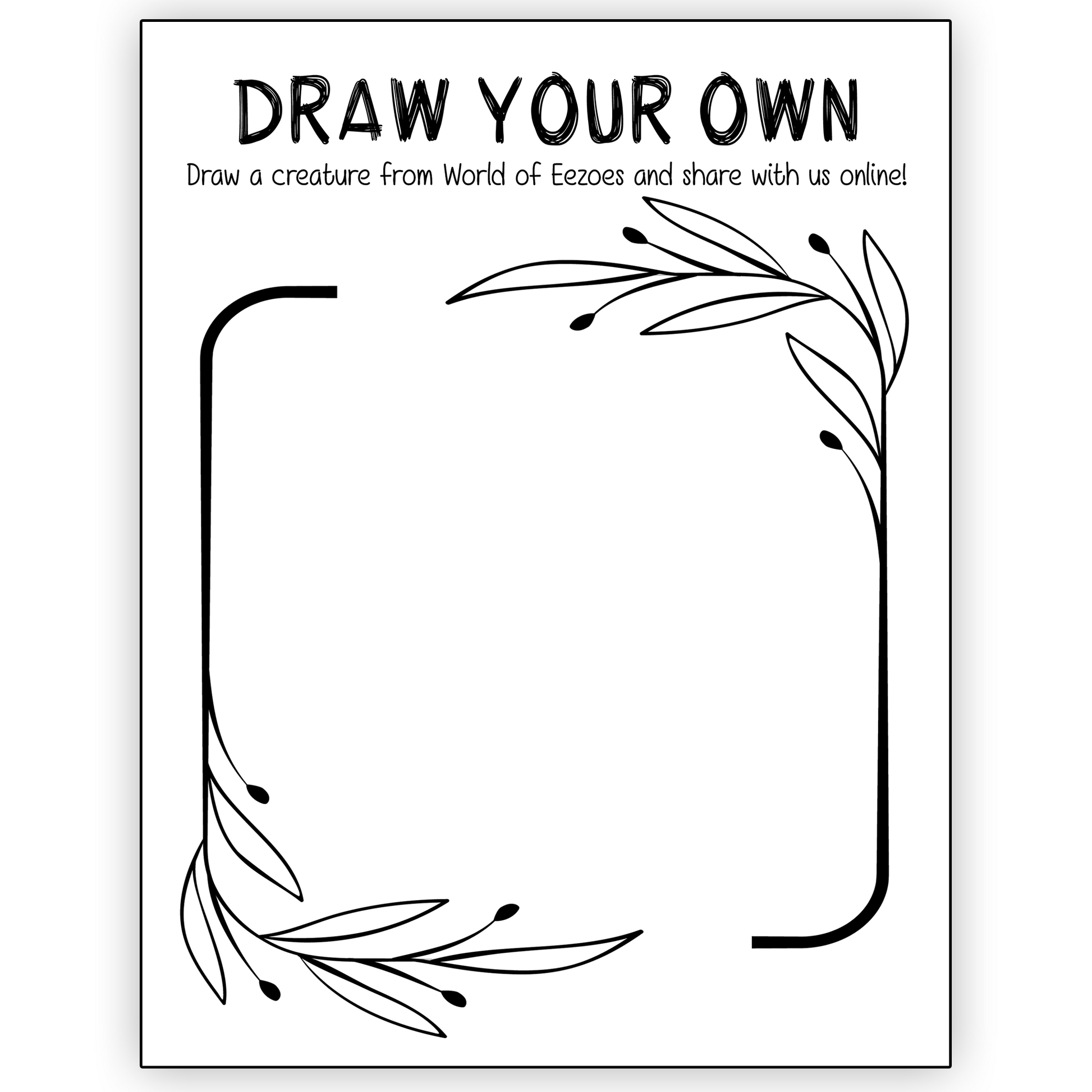 Draw Your Own! FREE Digital Download template World of Eezoes